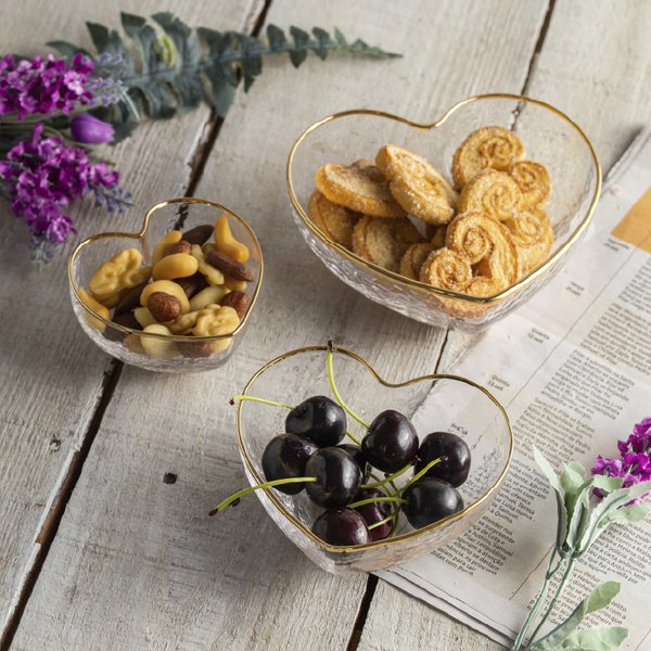 bowl vidro c borda dourad heart g wolff 28341 charm decor g