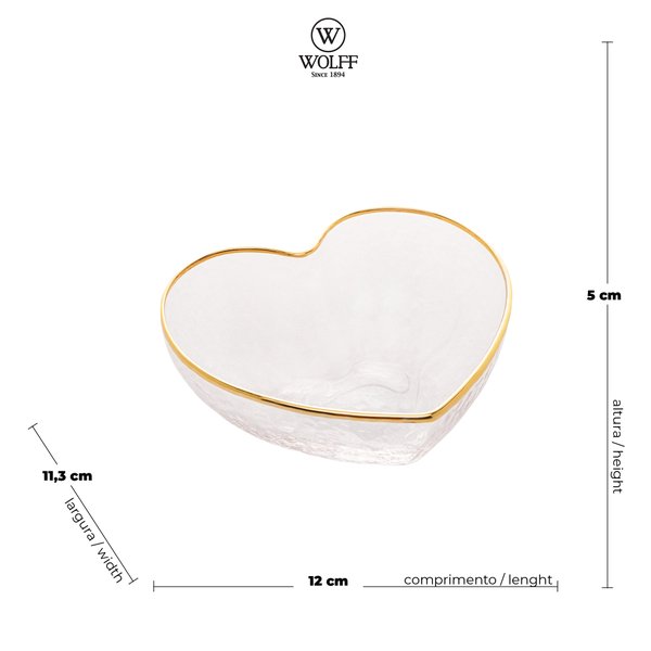 bowl vidro c borda dourada heart m wolff 28343 charm decor e