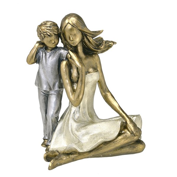 escultura decorativa mae com filho 257 359 charm decor a