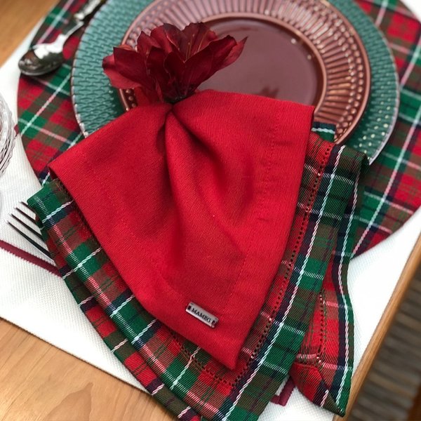 guardanapo liso vermelho charm decor b