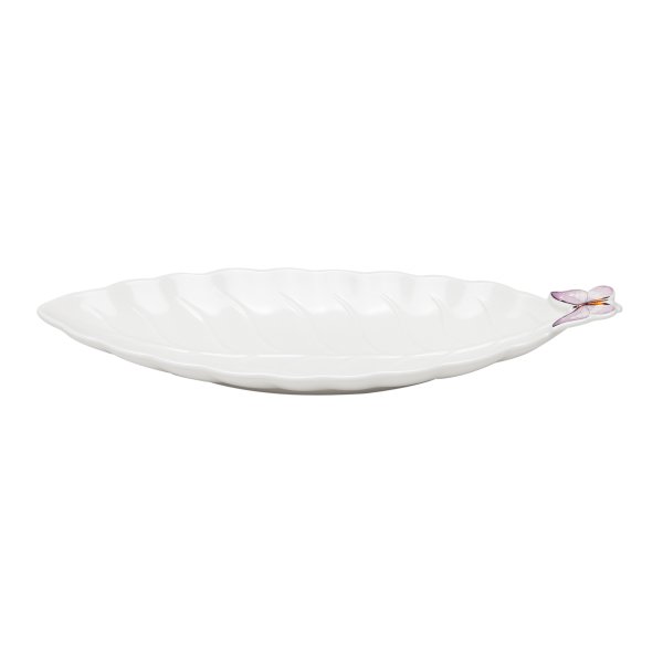 travessa porcelana folha borboletas 31cm 1202 wolff a