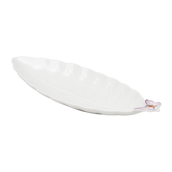 travessa porcelana folha borboletas 31cm 1202 wolff b