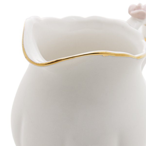 leiteira de porcelana flower 230ml wolff charm decor d