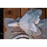 guardanapo de tule renda azul charm decor c