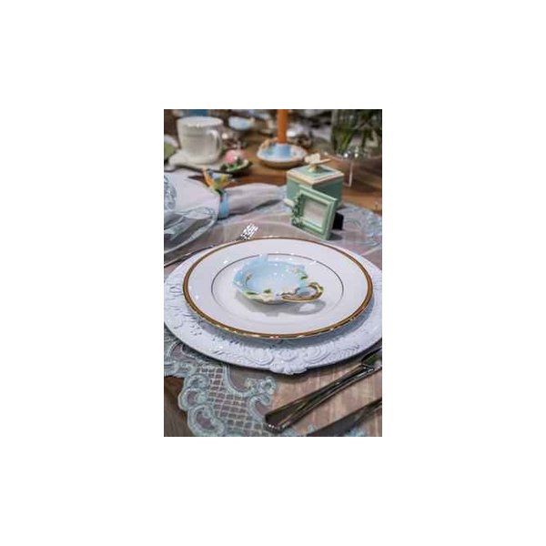 guardanapo de tule renda azul charm decor d