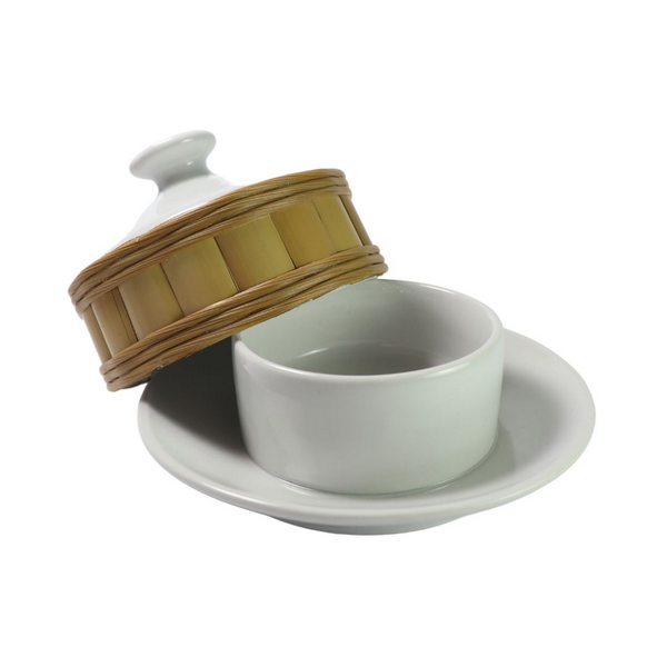 manteigueira porcelana com bambu natural 1057 charm decor b