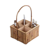 porta talher bambu com alca e 4 divisorias charm decor
