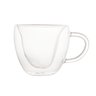 cj 2 xicaras para cha parede dupla de vidro heart 230ml lyor 1375 charm decor a