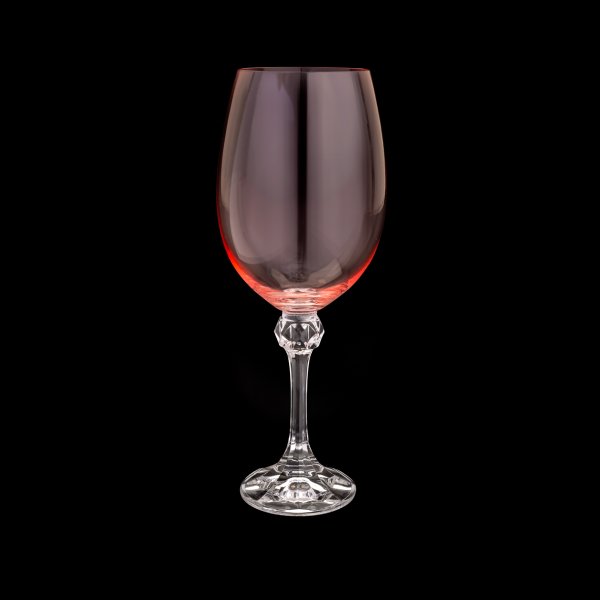 cj 6 tacas cristal p vinho elisa rose quartz bohemia 450ml 35139 charm decor b