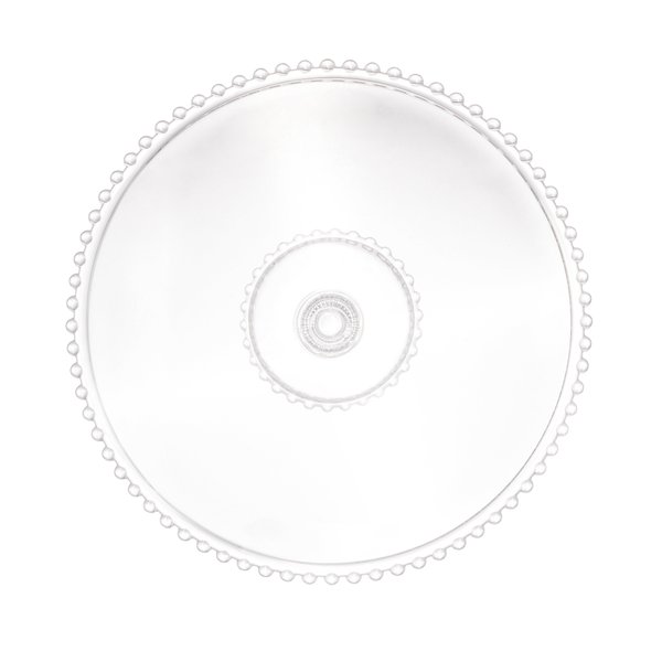 prato para bolo de cristal com pe pearl wolff 2968 charm decor d