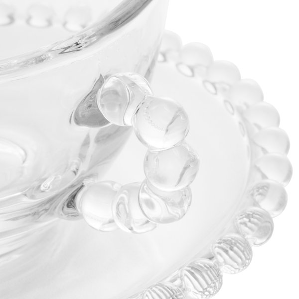 cj 4 xicaras cristal pearl p cha c pires 180ml charm decor d