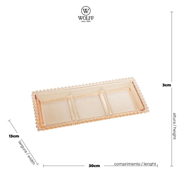 travessa de cristal c 3 divisorias pearl ambar wolff charm decor e