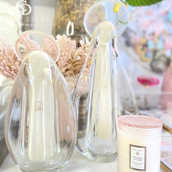 imagem nossa senhora em murano perola p 3260mpe charm decor c