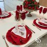 lugar americano redondo vermelho charm decor b