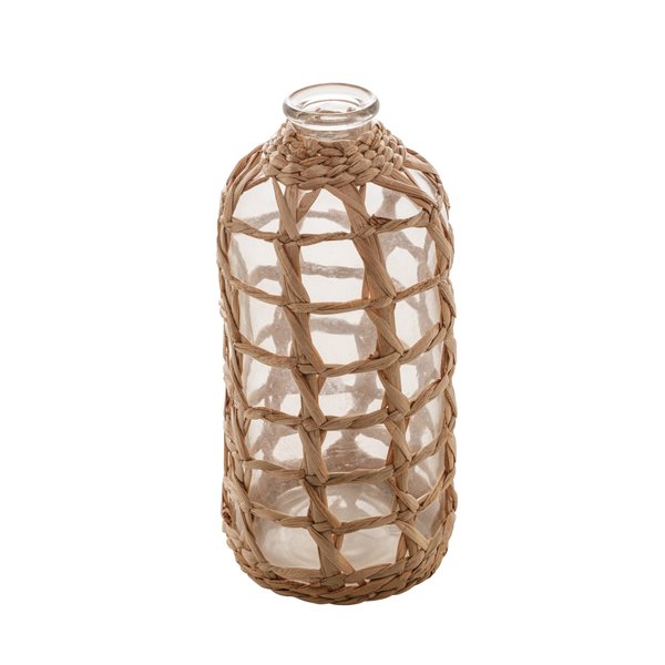 vaso vidro sodo calcico fibra natural 12x25cm rojemac 61348 charm decor b