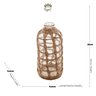 vaso vidro sodo calcico fibra natural 12x25cm rojemac 61348 charm decor h