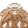 vaso de vidro e fibra natural 9x15cm rojemac 61350 charm decor g