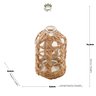 vaso de vidro e fibra natural 9x15cm rojemac 61350 charm decor h
