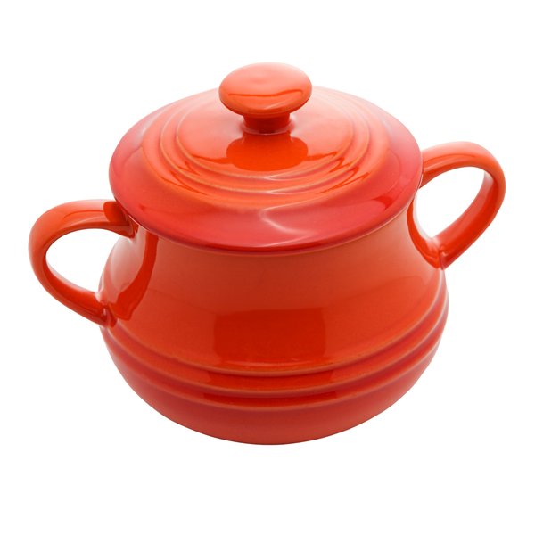pote de ceramica retro laranja 16 5x12cm 28880 charm decor a