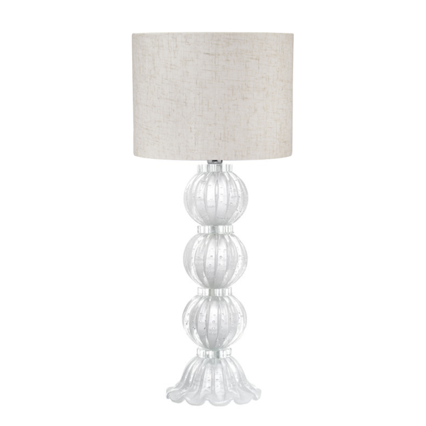 abajur de cristal murano versailles com cupula 40cm base translucida 89243638 charm decor c