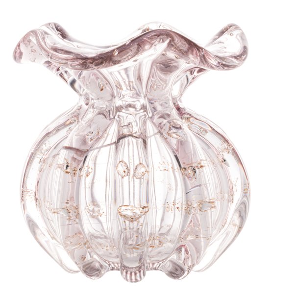 vaso de vidro italy rosa claro 10x11cm 4379 charm decor a