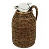 garrafa termica de rattan antique 1 5l charm decor c