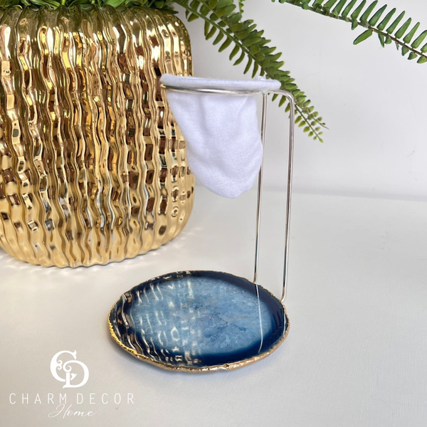coador de cafe individual em pedra de agata charm decor e