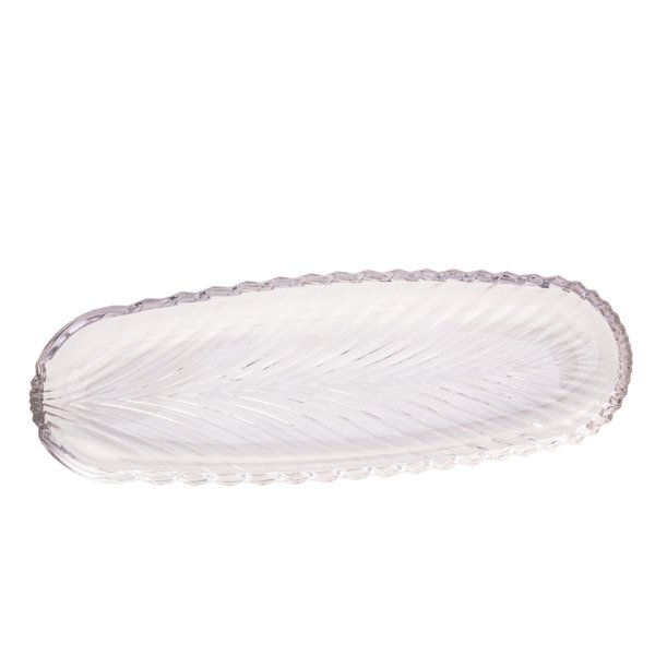 folha decorativa de cristal de chumbo leaf 39 5x14x3cm 4473 charm decor b