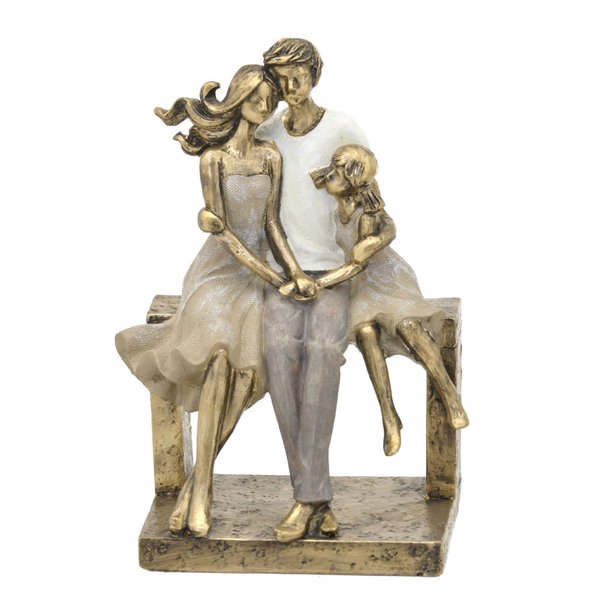 escultura decorativa casal e filha 257 529 charm decor a