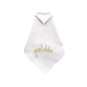 guardanapo branco com bordado gratidao em dourado gbbch16 charm decor