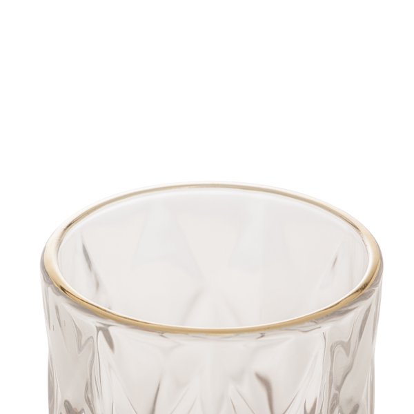 cj 6 copos altos vidro sodo calcico cfio de ouro diamond 350ml 7988 charm decor c