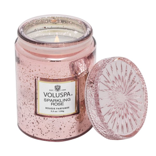 mini vela pote vidro 50h sparkling rose voluspa 68711 charm decor b