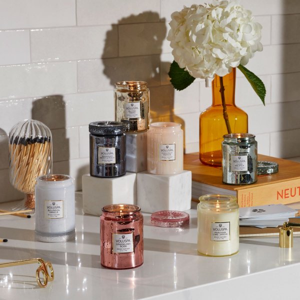 mini vela pote vidro 50h coconut papaya voluspa 68715 charm decor c