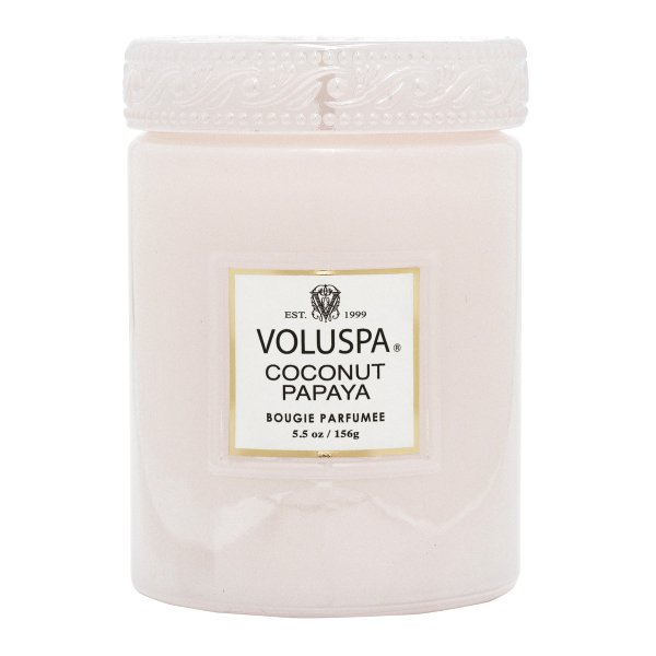 mini vela pote vidro 50h coconut papaya voluspa 68715 charm decor a