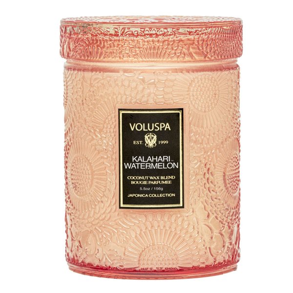 mini vela pote vidro 50h relevo kalahari watermelon charm deco c