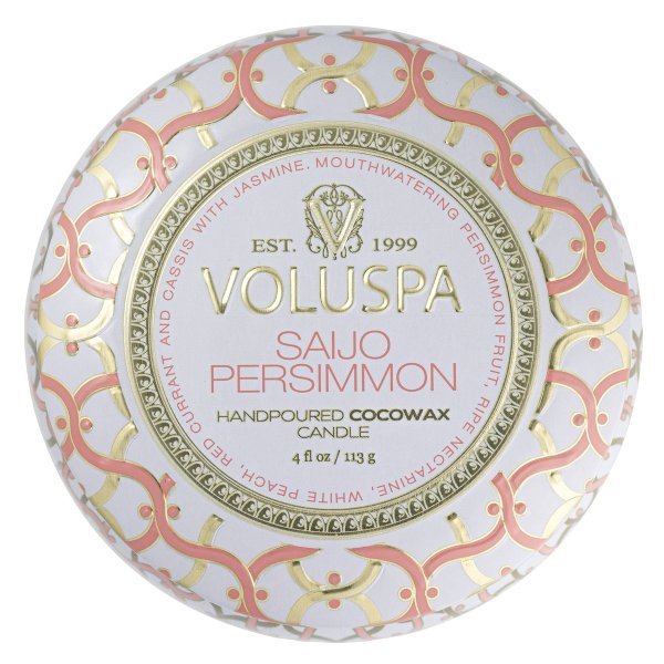mini vela lata 25h saijo persimmon voluspa charm decor a