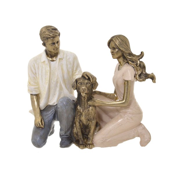 escultura casal decorativo com pet 257 554 charm decor