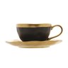xicara cafe e pires porcelana preto e dourado dubai 90ml wolff 17799 charm decor b