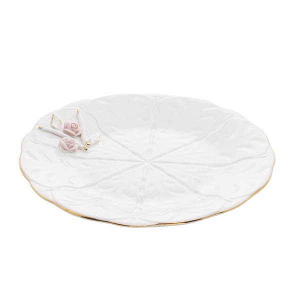 cj 4 pratos de sobremesa porcelana flower 19cm wolff 17780 charm decor c