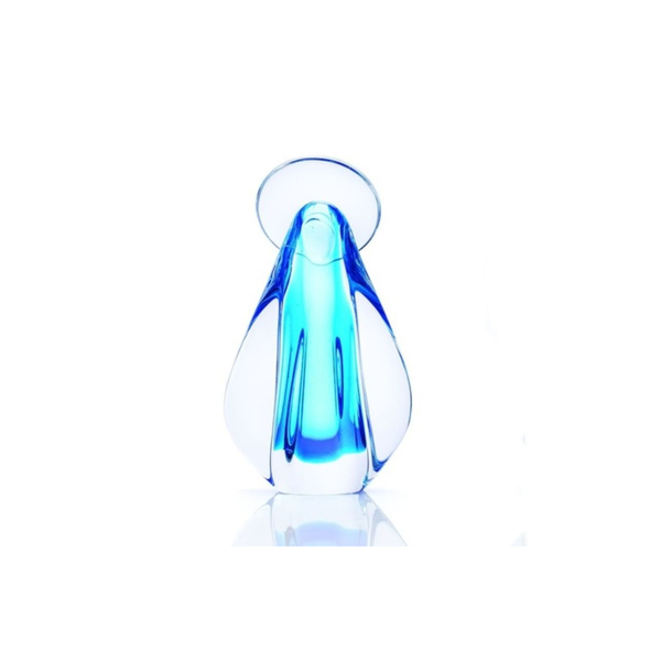 imagem nossa senhora em murano azul mini charm decor a