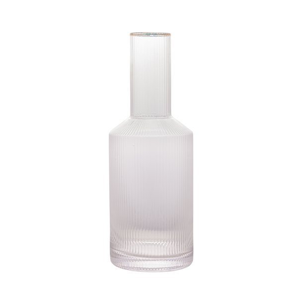 garrafa de cristal de chumbo cborda dourada lines 800ml charm decor e