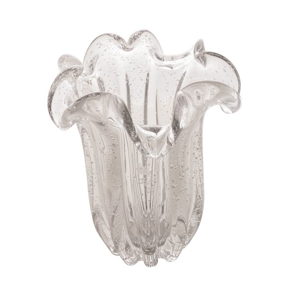 vaso de vidro sodo calcico flat italy 18x21cm charm decor e