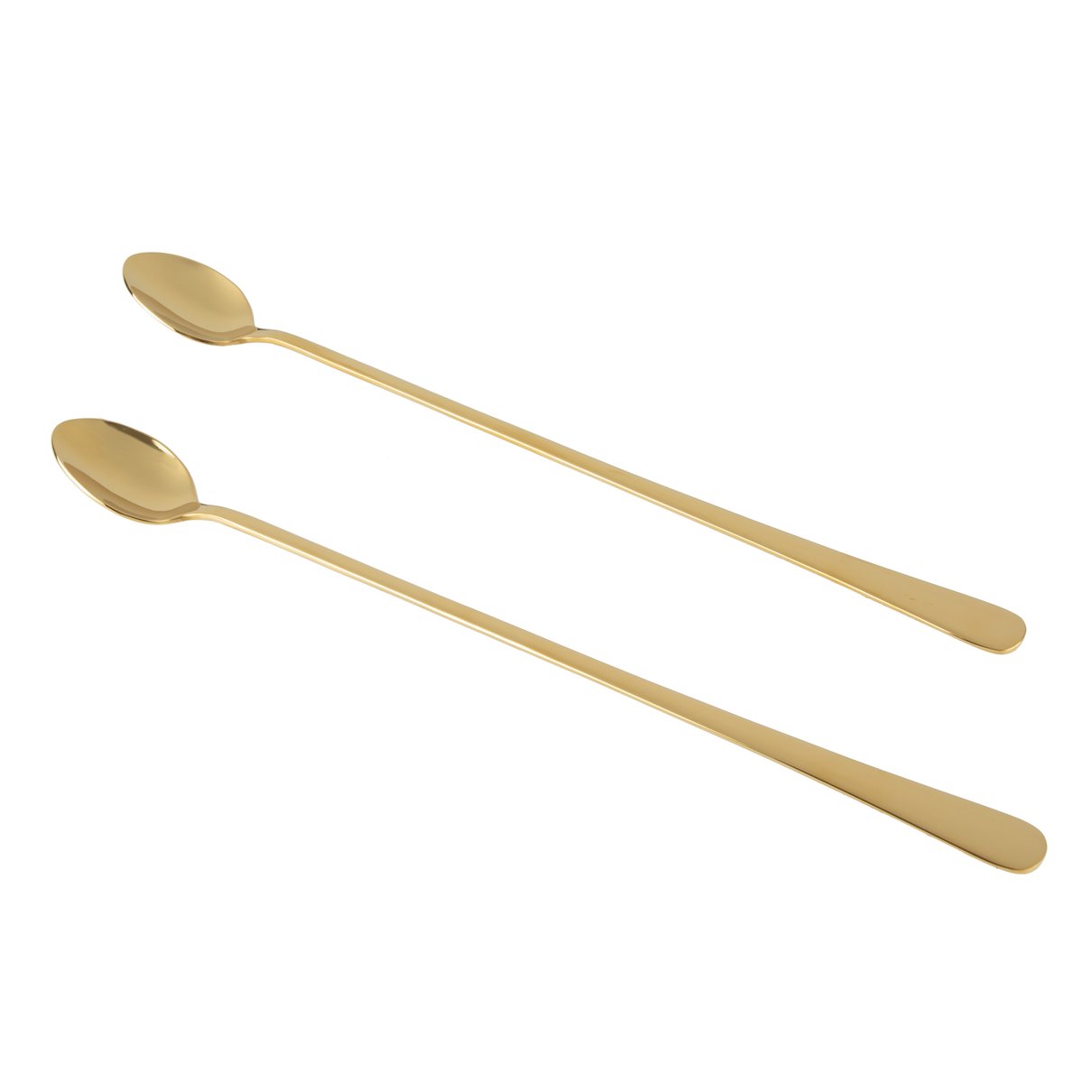 cj 2 colheres aco inox bailarina oxford dourado 30cm charm decor b