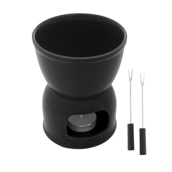 aparelho de fondue 4 pecas para duas pessoas preto 400ml 17904 charm decor