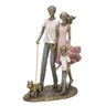escultura decorativa casal com filho e com pet 257 585 charm decor