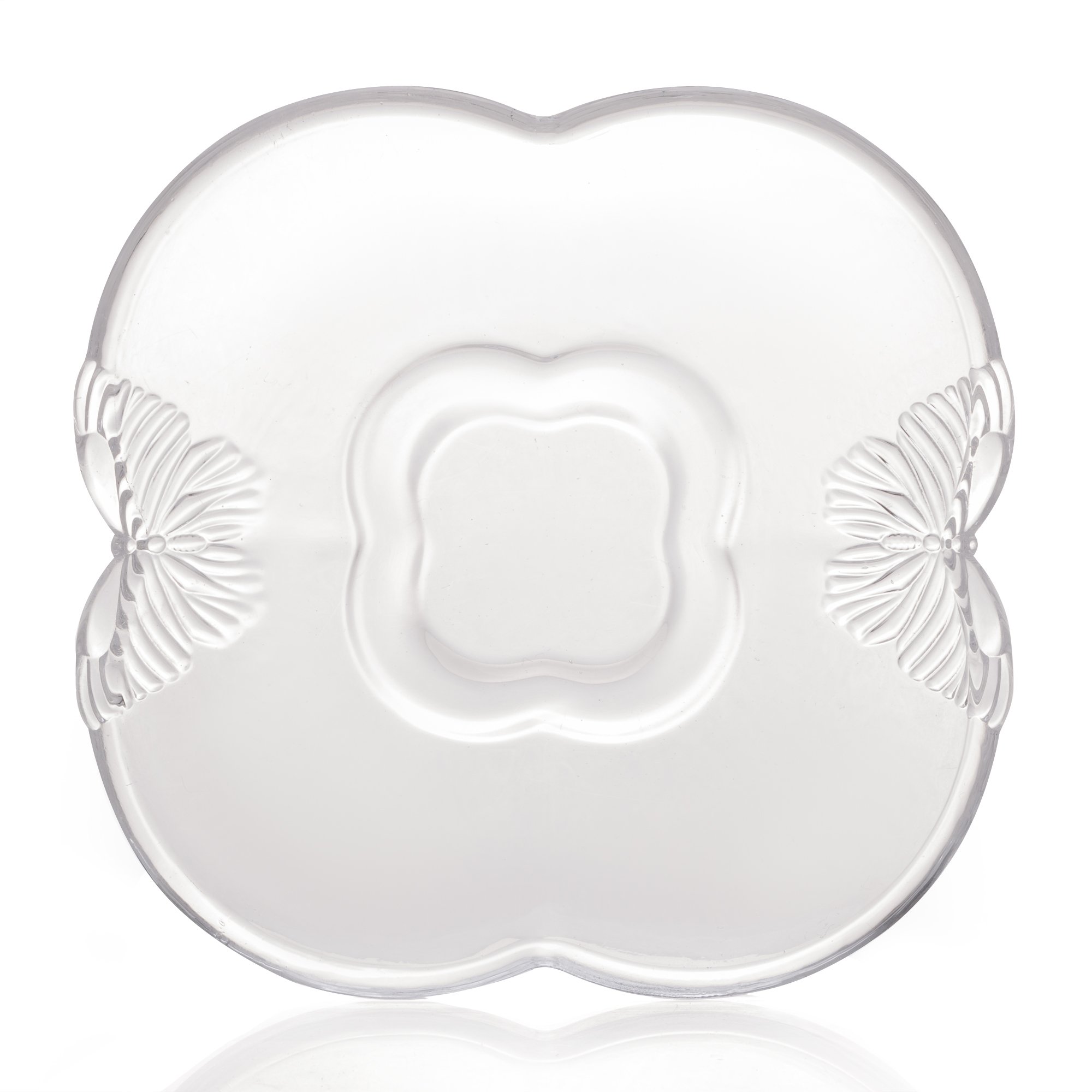 Cj 4 Xícaras de Chá De Vidro Com Pires Butterfly 180ml Wolff