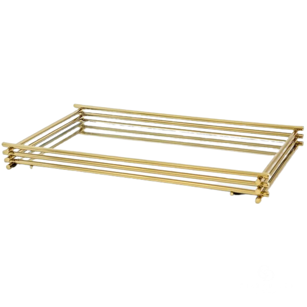 bandeja wire dourado 30x40cm 1398123 charm decor a