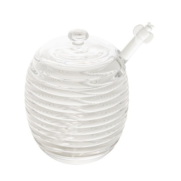 meleira de cristal com tampa e pegador 210ml lyor charm decor a