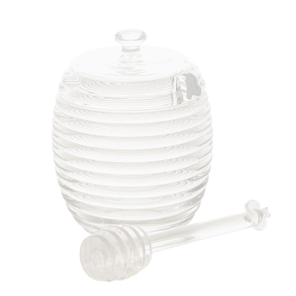 meleira de cristal com tampa e pegador 210ml lyor charm decor b