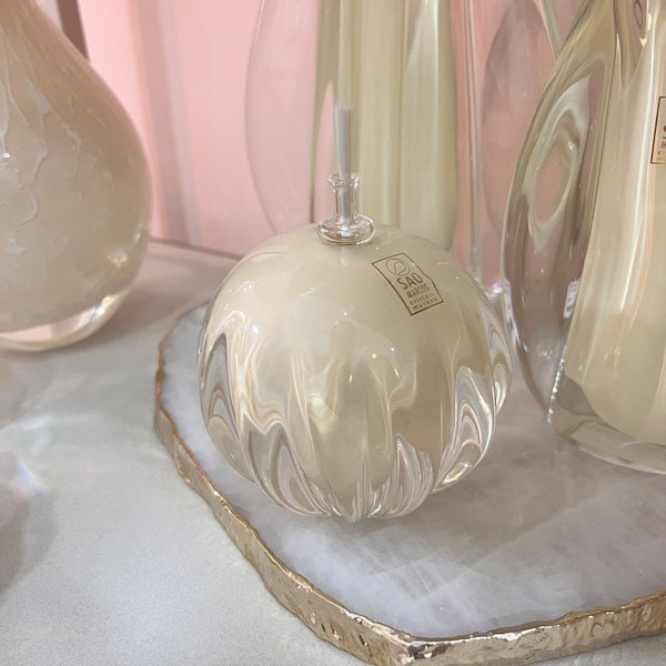 lamparina cristal murano perola cristais sao marcos 3480mpe charm decor b